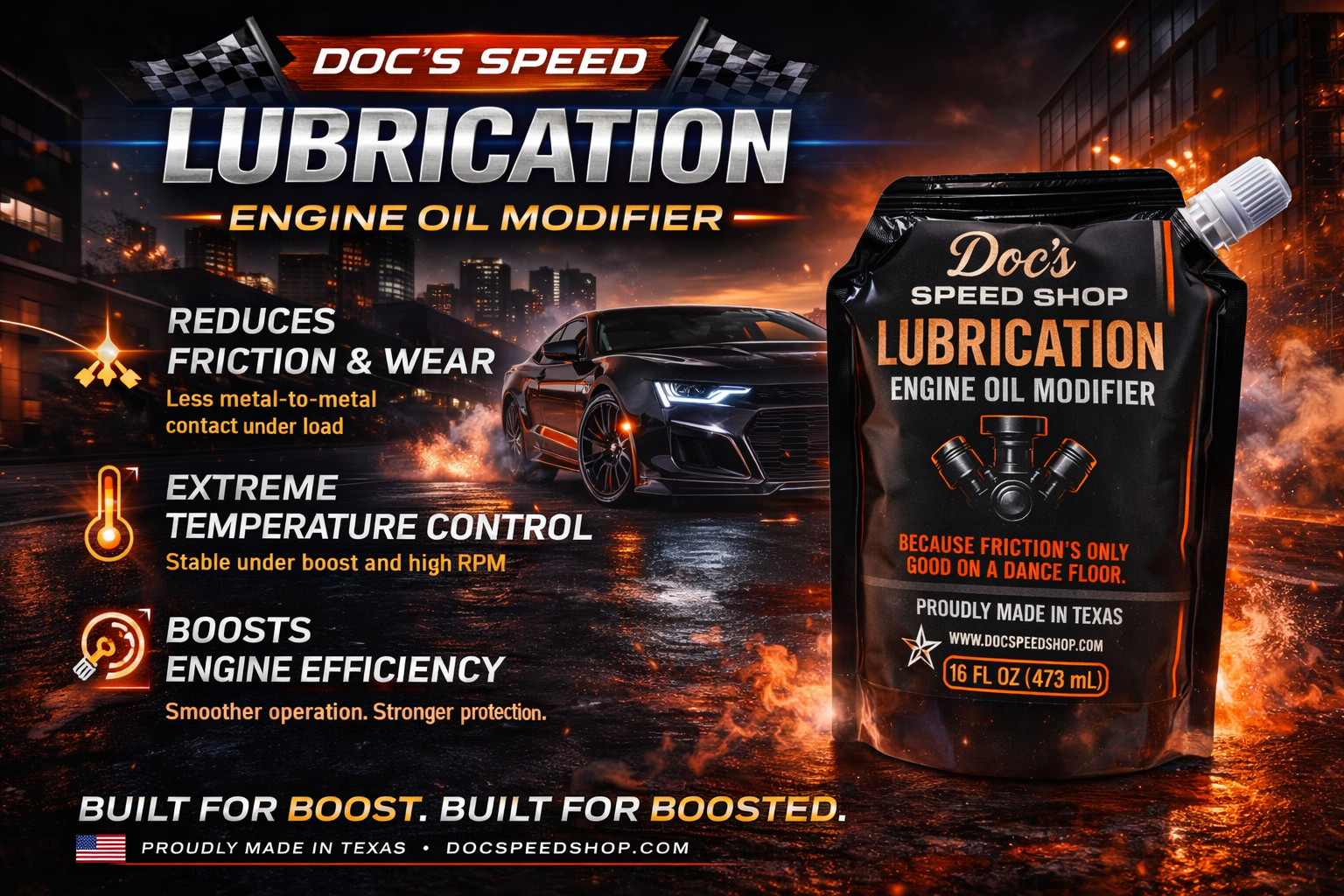 Doc's Speed Shop Graphene Infused 10W-30 Motor Oil + Graphene Engine Modifier Bundle